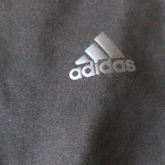 Adidas Climatecool   running crops  pant black with white mesh on  sides Sz S - Picture 3 of 8